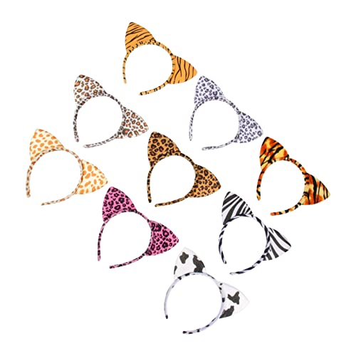 FRCOLOR 12stücke Leopard Katzenohren Haarreifen Weiche Kopfband-accessoires Für Kostüm Und Cosplay Für Partys Und Veranstaltungen Gemischte Farben von FRCOLOR