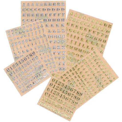 FRCOLOR Buchstabenaufkleber-set Selbstklebende Alphabet- Und Zahlenaufkleber Für Dekorative Scrapbooking-anwendungen von FRCOLOR