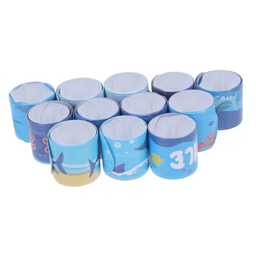 FRCOLOR 12stücke Pack Fischstil Schlagarmbänder Cartoon Snap Rmschlauch Junge Mädchen Snap Armband Armband Für Party Und Spielzeug von FRCOLOR