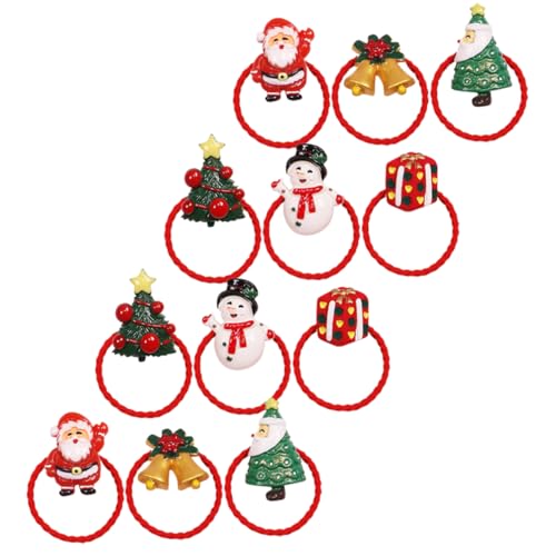 FRCOLOR 12stücke Weihnachts Haarringe Elastische Haar Bänder Mädchen Haar Krawatten Pferdeschwanz Halter von FRCOLOR