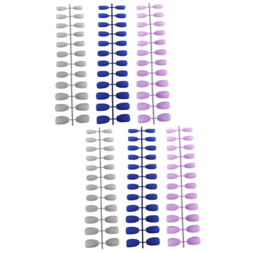 FRCOLOR 144 Stk Frostige Sargrüstung Künstliche Fingernägel Auf Nägel Kleben Nageldekorationen Maniküre-aufkleber Gefälschte Nagelspitzenflecken Nägel Volle Abdeckung Plastik Patch Lang von FRCOLOR