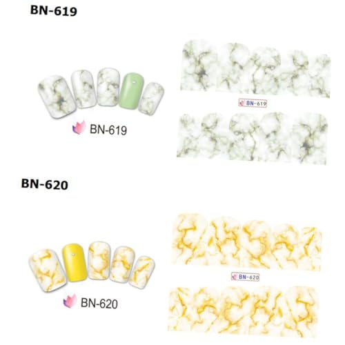 FRCOLOR 14blätter Marmor Maniküre Aufkleber Nagel Aufkleber Sets Für Frau Gemischten Stil von FRCOLOR