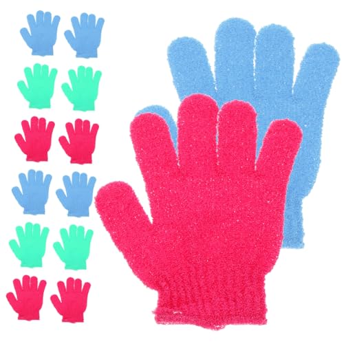 FRCOLOR 14stücke Fäustlingsbadetuch Für Körperpeeling Rückenmassagehandschuhe Duschbürste Peelingtuch Badetücher Geeignet Für Duschen Entfernt Staub Und Öl Hautoberfläche von FRCOLOR