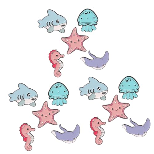 FRCOLOR 15 Stck Teiliges Meerestiere Broschen Cartoon Stil Metall Anstecknadeln Anstecker für Kleidung Strickjacke Taschen Hut Schuhe Schmuck Zubehör FRCOLOR 15 Stck Teiliges Meerestiere Broschen Cartoon Stil Metall Anstecknadeln Anstecker für Kleidung Strickjacke Taschen Hut Schuhe Schmuck Zubehör von FRCOLOR