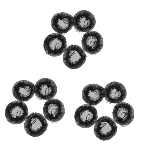 FRCOLOR 15 Stk Haarnetz mit Kordelzug Blumenhaarnetze Haarnetze für Frauen Brötchenabdeckung für Frauen hair net Ballett-Haarnetz haarschmuck frauen haar schal dutt haarnetz Polyester von FRCOLOR