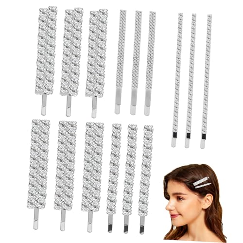 FRCOLOR 15 Stk Haarspange mit Strass Haarnadel Haarspangen für Damen haar schmuck Strassstein Haarschmuck Haarspangen für Mädchen Haarschmuck für die Hochzeit Kopfbedeckung Klipp von FRCOLOR