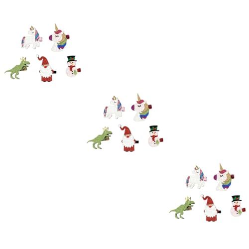 FRCOLOR 15 Stk Weihnachtshaarnadeln weihnachtshaarspangen weihnachts haarspangen Weihnachtsente Clip Mini-Haarspange mit Weihnachtsmannmütze Haarspangen für Mädchen zu Weihnachten von FRCOLOR