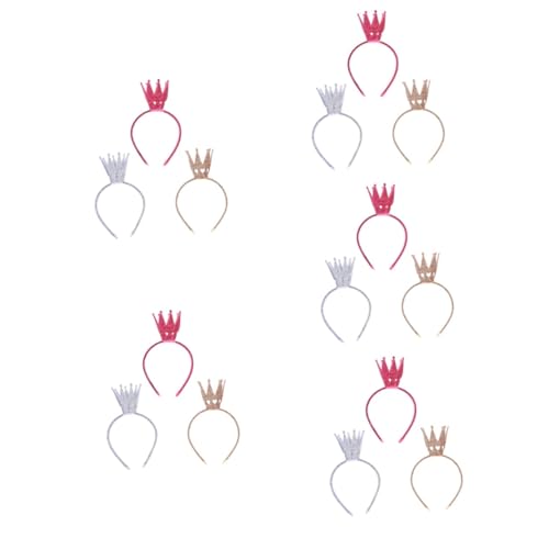 FRCOLOR 15 Stück Haarband Für Mädchen Glänzendes Haarband Kinder Stirnband Glitzerndes Haarband Kinder Haarband Haarband Mit Herzen Haarband Mit Clips Haarschmuck Haar Accessoires von FRCOLOR