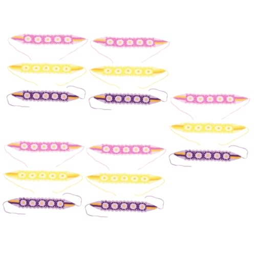 FRCOLOR 15 Stück Häkelnadel Haarbänder Für Partys Blumen Strick Stirnbänder Elastische Stirnbänder Blumen Haarbänder Blumen Häkel Haarband Häkel Stirnband Stirnband Aus Stoff von FRCOLOR
