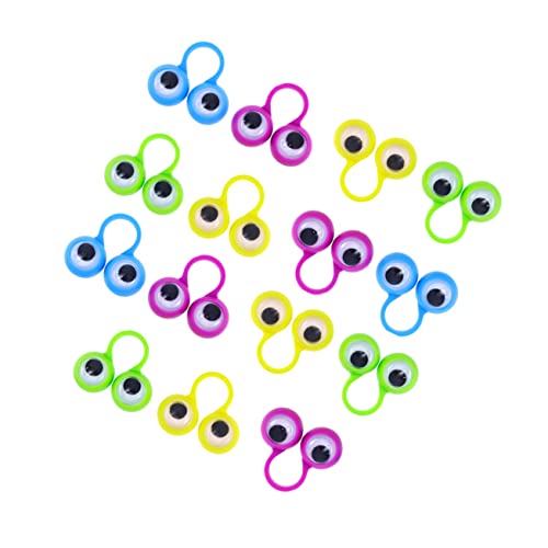 FRCOLOR 15 Stück Teiliges Fingerpuppen mit Großen Augen Bunte Finger Ring Puppets Kreatives Lernspielzeug Farb und Denkvermögen Geeignet Ab Jahren Zufällige Farbe Zufällige Farbe von FRCOLOR