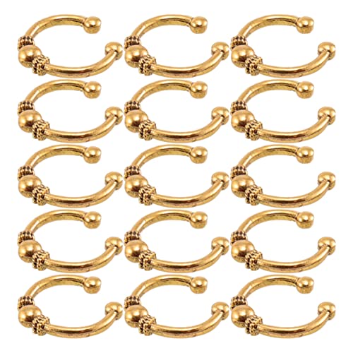 FRCOLOR 15 Stück Zopf Haarnadeln Haarverlängerungen Schnapp Creolen Goldene Ohrringe Für Frauen Krallenclips Für Dickes Haar Zubehör Französische Haarnadel Glitzernde Haarspangen von FRCOLOR