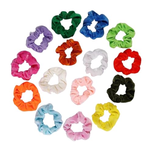FRCOLOR 15stücke Flanell-haarringe Elastische Pferdeschwanz-haarseile Frauen Haargummis Flanellhaar Haarschmuck von FRCOLOR
