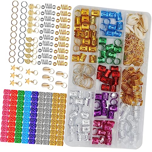 FRCOLOR 150stücke Haarverzierungen Dreadlocks Ringe Und Zopfperlen Bunte Metall Schmuckstücke Für Kreative Frisuren Für Partys Und Fotoshootings von FRCOLOR