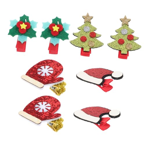 FRCOLOR 15stücke Pailletten Geweih Haarnadel Kreative Glocke Haar Clip Mädchen Weihnachten Kopfschmuck Haarschmuck Weihnachts-kopfschmuck Weihnachts-haarschmuck von FRCOLOR