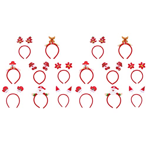 FRCOLOR 16 Stk Weihnachtsstirnband Weihnachtskopf Zubehör Stirnband Für Weihnachtsfeiern Weihnachtshaarband Weihnachtskopfkissen Weihnachts-sankt-stirnband Schal Kind Geweih Plastik von FRCOLOR