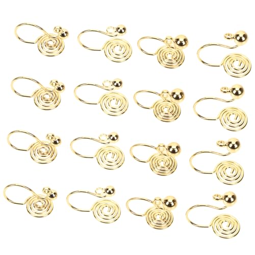 FRCOLOR 16 Paare Ohrclips Ohrclip basis Metall Ohrstecker DIY Teile für Ungepiercte Ohren Leicht Schmerzfrei Komfortabel für Damen Mädchen Alltag von FRCOLOR