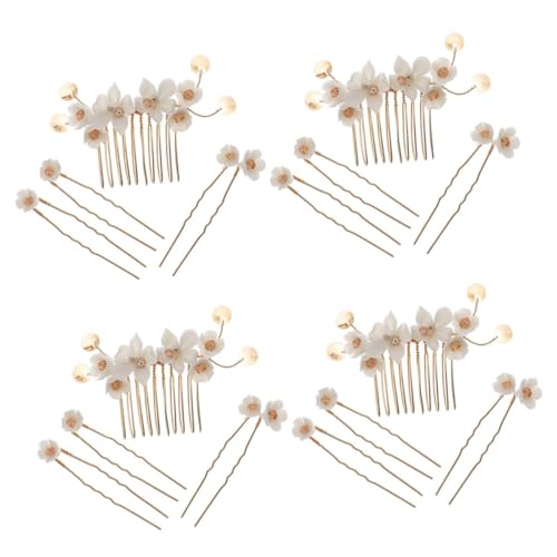 FRCOLOR 16stücke Teiliges Haarschmuck Bräute Handgefertigte Blumen-haarspangen Und U-förmige Haarnadeln Für Hochzeiten Haaraccessoires Für Und Mädchen von FRCOLOR