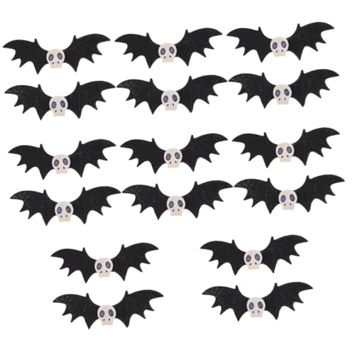 FRCOLOR 16 Stk Halloween-haarspangen Kopfbedeckung Mit Fledermausflügeln Fledermaus Schädel Haarspange Festival-haarspange Fledermaus-haar-accessoires Mädchen Fräulein Seitenclip von FRCOLOR