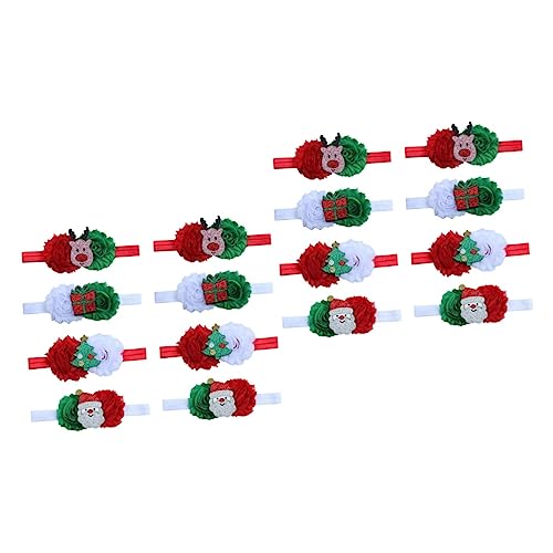 FRCOLOR 16 Stk Weihnachtsbaby-stirnband Mädchen Party Schleife Stirnband Baby Stirnbänder Weihnachtskopfschmuck Kopftuch Für Babys Haarbänder Für Babys Kopfbedeckung Kind Weihnachten von FRCOLOR