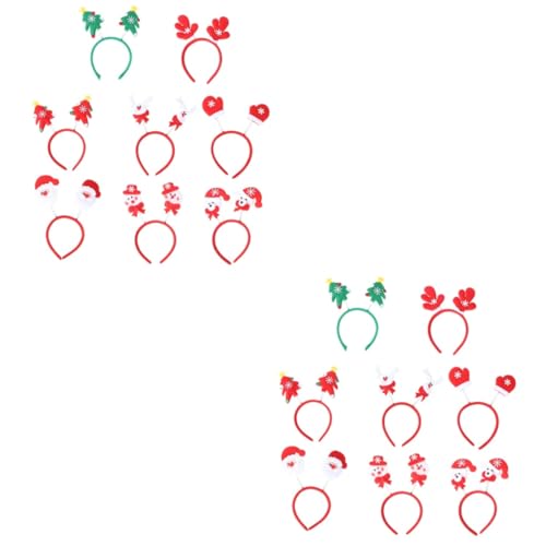 FRCOLOR 16 Stk Weihnachtskopfschmuck faschings haarreif christmas haarreif ostern haarreif weihnachtliche accessoires Haarband Weihnachts-Haarschmuck Stirnband Frühlingshaarreifen von FRCOLOR