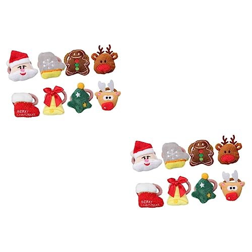 FRCOLOR 16stücke Teiliges Weihnachts Haargummis Für Mädchen Cartoon Haarringe Für Festliche Anlässe Und Für Mädchen von FRCOLOR