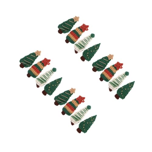 FRCOLOR 16 Stk. Teiliges Weihnachts-haarspangen aus Weicher Gestrickter Wolle mit Niedlichem Tannenbaum-design Seitliche Haarspangen-clips für Mädchen und Kleinkinder Weihnachtlicher von FRCOLOR