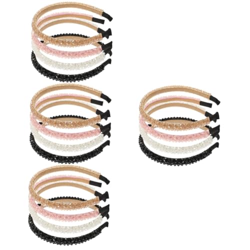 FRCOLOR 16 Stk Perlen Kristall Stirnband Dekorative Stirnbänder Für Damen Weibliche Haaraccessoires Kristallperlen Strass-stirnbänder Rutschfeste Stirnbänder Blitz Stoff Schmuck Fräulein von FRCOLOR