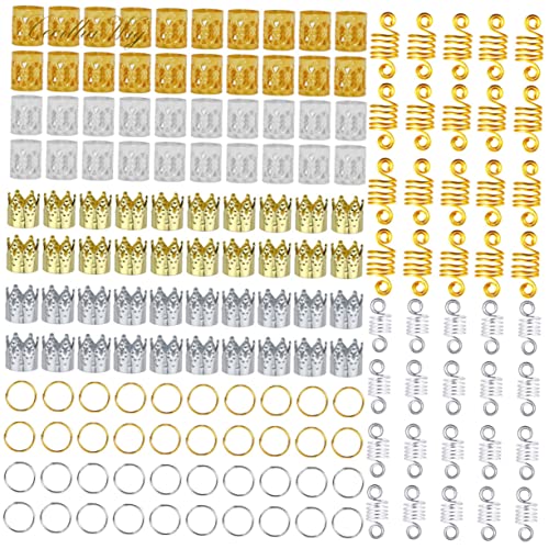 FRCOLOR 160stücke Teiliges Haarschmuck Ringe Spiralen Für Zöpfe Dreads Braids Dekorative Haaraccessoires Für Damen Für Festivals Partys Alltagsstylings von FRCOLOR