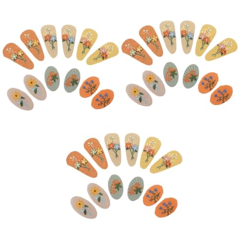FRCOLOR 18 Paar Stoff Haarnadel Haarspangen Für Mädchen Kinder Haar Accessoires Niedliche Haarspangen Kinder Haarklammer Kinder Dekoration Kinder Haarspangen Für Mädchen Kinder Haar von FRCOLOR