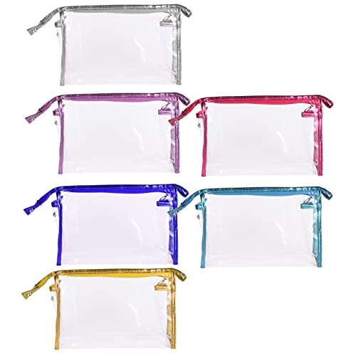 FRCOLOR 18 STK wasserdichte transparente Tasche durchsichtige Kosmetiktasche Kosmetiktaschen für Damen klein Kulturbeutel für unterwegs Make-up-Taschen Waschbeutel tragbare Kosmetiktasche von FRCOLOR