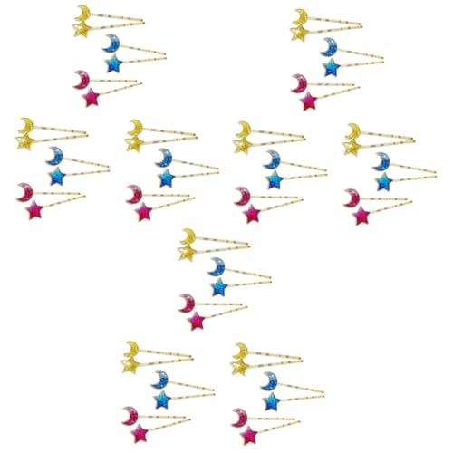 FRCOLOR 18 Stk Star-haarspangen Für Mädchen Alte Haarnadeln Stern-haarnadeln Für Haare Mond-haarspangen Für Frauen Haarnadeln Aus Metall Bobby-pin Haarklemme Fräulein Jahrgang Haarschmuck von FRCOLOR
