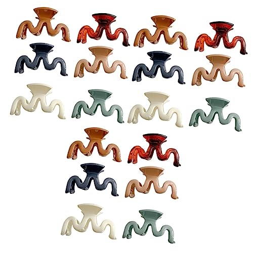 FRCOLOR 18 Stk Griffigkeit Backenklammern Haarkralle Clip Haar Klammern Haarspangen Krallenclip Haarnadel gewellte Haarspange Haarklemme Mädchen Klauenclip Hai-Clip Kopfbedeckung von FRCOLOR