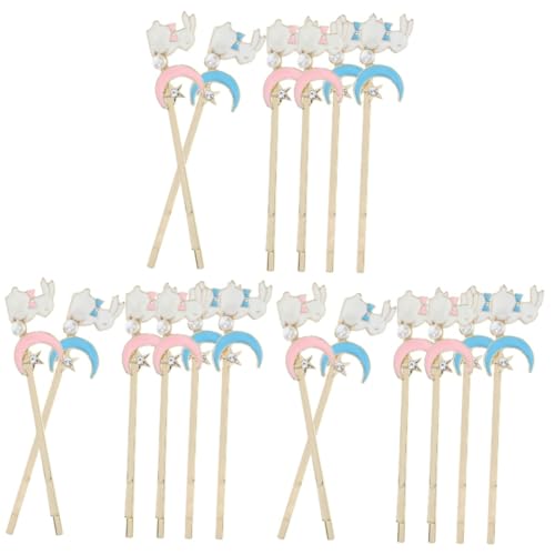 FRCOLOR 18 Stk Häschen Haarnadel Accessoires Für Damen Haarspangen Für Damen Süße Haarspangen Haarschmuck Für Frauen Hasen-haarspange Dekorative Haarspangen Ostern Haarschmuck Legierung von FRCOLOR