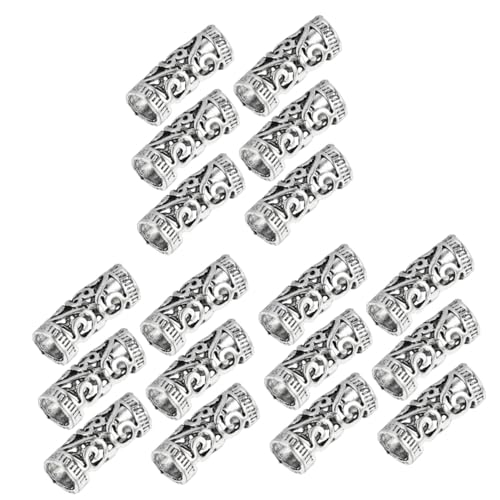 FRCOLOR 18 Stk Perücke Dreadlocks Haarschmuck Zopfzubehör Wikinger Haarperlen haar zubehör haircharm Ringe Perlen für Armbänder Ring für Dreadlocks Dreadlock-Häkelnadel Jahrgang Anhänger von FRCOLOR