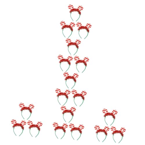 FRCOLOR 18 Stk Weihnachts-cane-stirnband Elfenmütze Stirnband Festliche Stirnbänder Weihnachtliche Haardekore Weihnachtsfrisuren Weihnachtself-stirnband Haarschmuck Handtuch Hut Kind Blitz von FRCOLOR