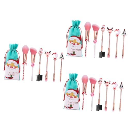 FRCOLOR 18 Stk Weihnachts-make-up-pinsel Cartoon-make-up-pinsel Einhorn-make-up-pinsel Süßer Schminkpinsel Pinsel Hervorheben Concealer Pinsel Süssigkeit Holzgriff Ältere Eyeliner-pinsel von FRCOLOR