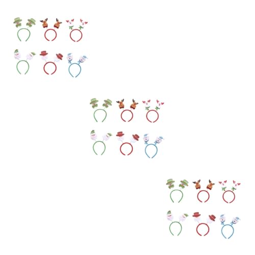 FRCOLOR 18 Stk Weihnachtsstirnband Stirnband Haarbänder Für Damenhaar Weihnachts-haarschmuck Süße Weihnachtsstirnbänder Blaue Stirnbänder Für Frauen Frohe Weihnachten Stirnband Stoff von FRCOLOR
