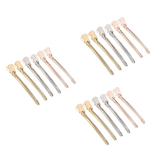 FRCOLOR 18 Stk Entenschnabel-clip Schleifenclips Selber Machen Haarspangen Aus Legierung Fingerwellenclips Haarspangen Aus Metall Für Damen Splitter Fräulein Weben Beschichtungslegierung von FRCOLOR