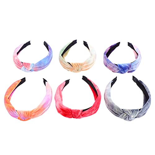 FRCOLOR 18 Stk Stirnband Aus Farbverlauf Breiter Kopfschmuck Knoten Haarband Frauen Breite Streifen Breiter Haarreif Zum Binden Damen Stirnbänder Schmücken Fräulein Stoff Breites Stirnband von FRCOLOR