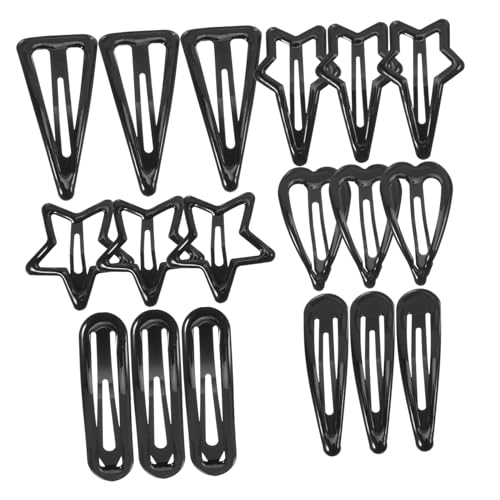 FRCOLOR 18stücke Haarspangen Für Mädchen Frauen Metall Clips in Herz Stern Dreieck Form Haarschmuck Für Strähnen Feste Frisuren Stilvolle Haar Zubehör Für Vielzahl Anlässe von FRCOLOR