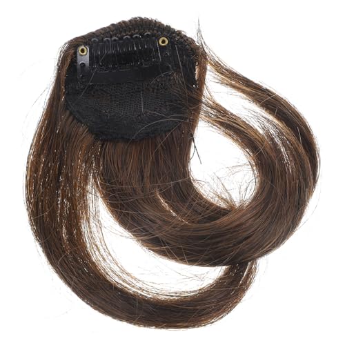 FRCOLOR Haarverlängerung Mit Vorne Clip Damen Hellbraun Haarverlängerung Für Frauen Stilvoll von FRCOLOR