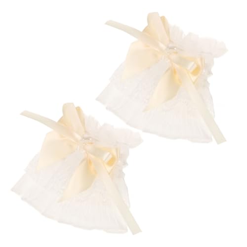 FRCOLOR Spitzenmanschetten Für Damenhandgelenke Abnehmbare Fingerlose Handgelenkmanschetten Damen-kleid-zubehör Puffärmel Für Kleider von FRCOLOR