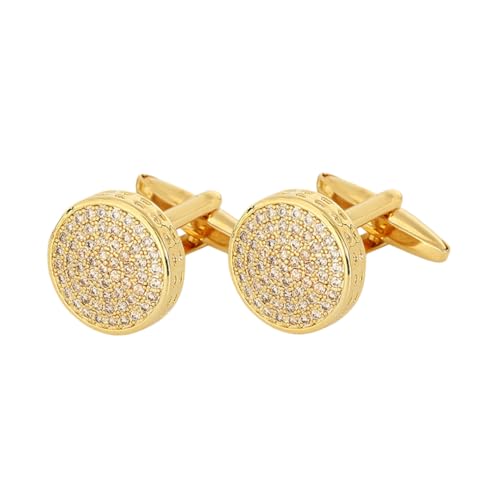 FRCOLOR Manschettenknöpfe Für Herren Modische Knopfabdeckungen Mit Strass-dekor Für Französische Hemden Robuste Und Verschleißfeste Manschettenknopfabdeckungen Für Business Und von FRCOLOR