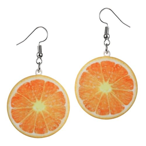 FRCOLOR 1Paar Kreative Fruchtige Ohrringe Orange für Frauen Dangle Ohrschmuck für Partys und Alltagsmode Perfektes für Freunde von FRCOLOR