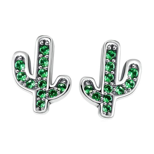 FRCOLOR Kaktus Ohrringe Silber Ohrringe Für Frauen Mädchen Mode Mit Filigraner Verarbeitung Kaktus-design Für Geburtstag Werbung Jubiläumsfeier von FRCOLOR