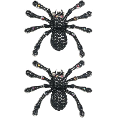 FRCOLOR 1Paar Spider Shoe Clips mit Strasssteinen Abnehmbare Schuhschnallen für Damen Halloween Accessoire für Hochzeiten Partys von FRCOLOR