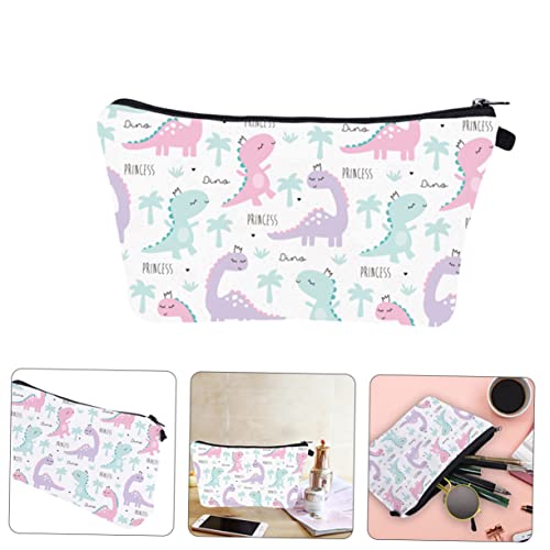 FRCOLOR Kosmetiktasche Cartoon Dinosaurier Muster Make-up Tasche Robust Waschen Tasche Für Damen Kosmetikbeutel Kulturbeutel Mit Hochwertigem Polyester von FRCOLOR