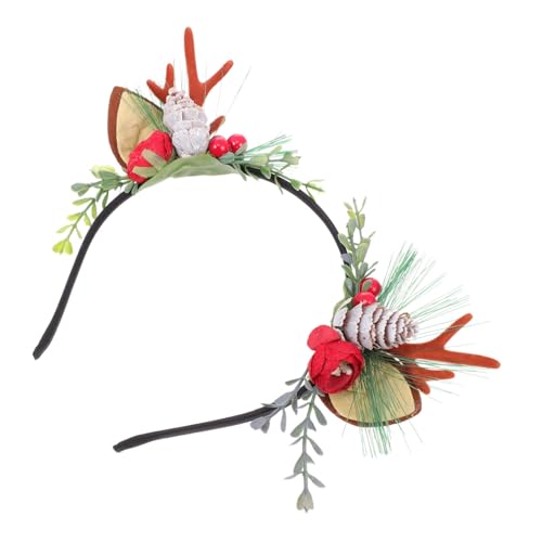 FRCOLOR Weihnachts-haarband in Geweihform Funkelnde Glitzer-kopfbedeckung Für Weihnachtsfeiern Rollenspiele von FRCOLOR