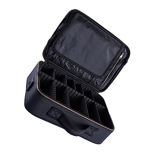 FRCOLOR Kosmetiktasche Mit Fächern Aus Tragbare Aufbewahrungstasche Für Damen Praktische Schminktasche Mit Reißverschluss Geeignet Für Make-up Und Kosmetika von FRCOLOR