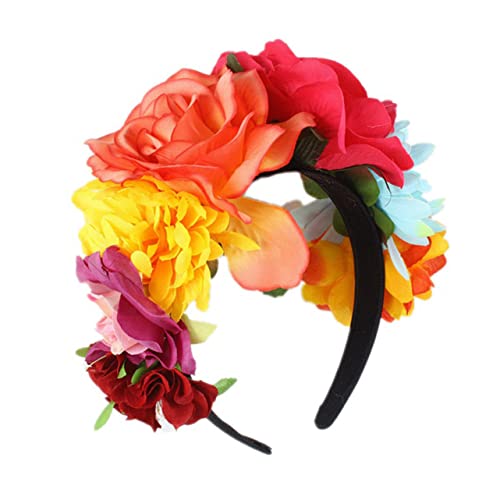 FRCOLOR Blumen-stirnband für Damen Stilvoller Blumen-kopfschmuck Sonnenblumen-design für Partys und Feiertage von FRCOLOR